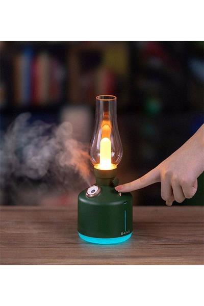 Nostalji Hava Nemlendirici Ile Led Işık Aromaterapi Difüzör Kablosuz Mist Maker Usb Şarj Edilebilir