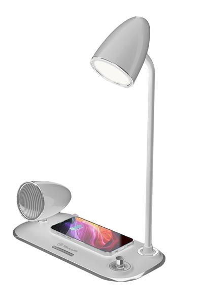 Nostalji Kablosuz Masa Şarj Aleti 15w, Bluetooth Hoparlör 5w, Masa Lambası