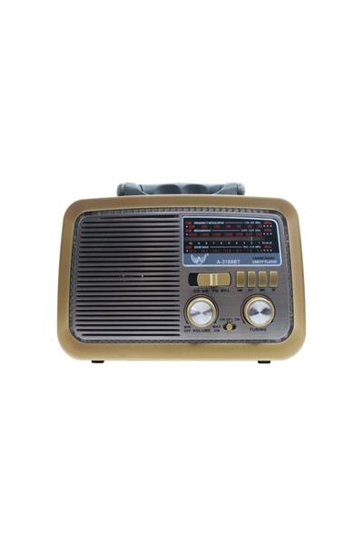 Nostalji Klasik Radyo Ahşap Usb Bluetooth 3 Band Klasik Radyo