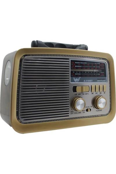 Nostalji Klasik Radyo Ahşap Usb Bluetooth 3 Band Klasik Radyo