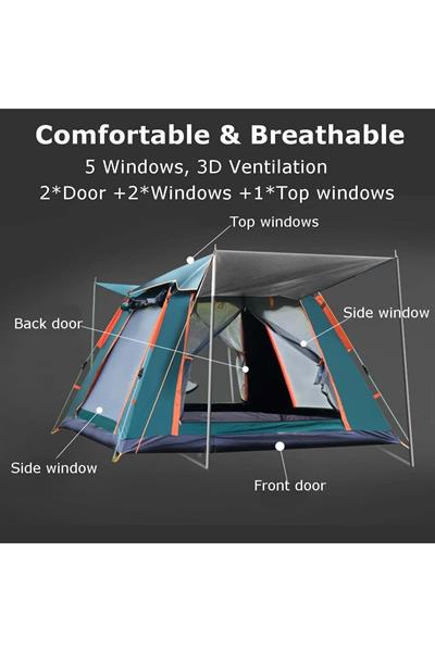 Otomatik 8 Kişilik Çadır Kamp Outdoor Plaj Piknik Çadırı
