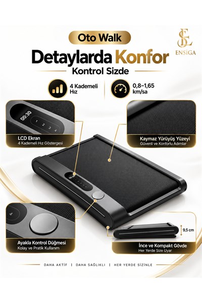 Oturarak Kullanılan 4 Kademeli LCD Ekranlı Ayak Egzersiz ve Masaj Cihazı Oto Walk