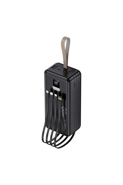 Powerbank 50.000 Mah Taşınabilir Batarya Şarj Aleti Kamp Araç Seyhat Dahili Kablolu 22.5 Watt