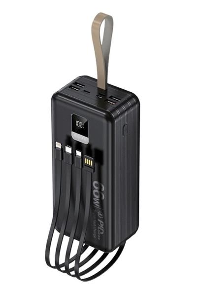 Powerbank 50.000 Mah Taşınabilir Batarya Şarj Aleti Kamp Araç Seyhat Dahili Kablolu 22.5 Watt
