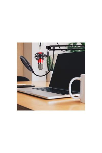 Profesyonel Stüdyo Youtuber Twitch Kayıt Stand Pop Filter Condenser Mikrofon Kiti