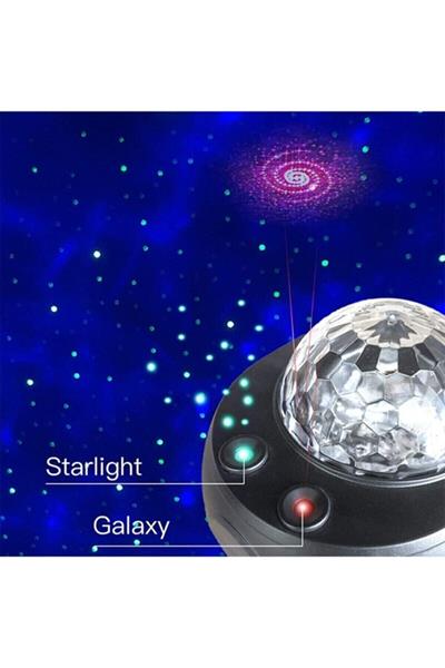 Projektör Parti Gece Lambası Bluetooth Hoparlör Starry Ambians