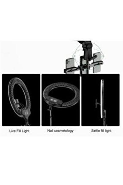 Rgb 18 Inç Ring Light 15 Renk Kumandalı Profesyonel Makyaj Kuaför Tripod