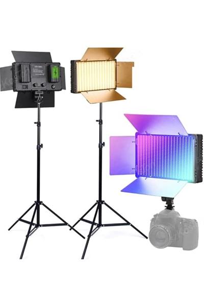 Rgb Bataryalı 800 Led Fotoğraf Stüdyo Vlog Röportoj Yayın Çekim Işığı Tripodlu Led