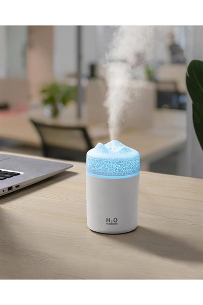 RGB Işıklı Volkan Hava Nemlendirici Air Humidifier Mini 300ml Kapasiteli Uyumlu