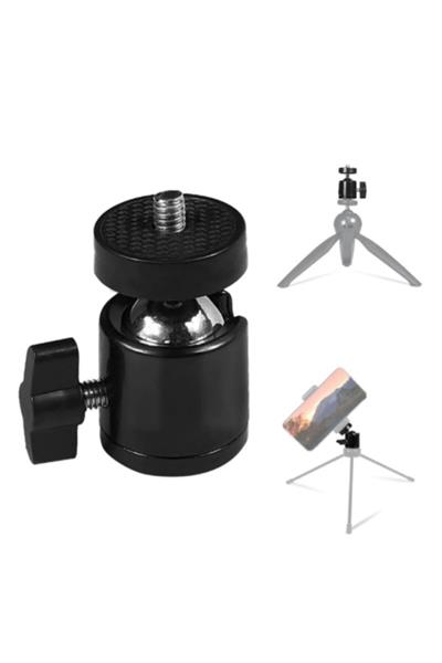 Tripod Slr Kamera Ve Ring Light Için 360 Derece Dönebilen Metal Mafsal Aparatı