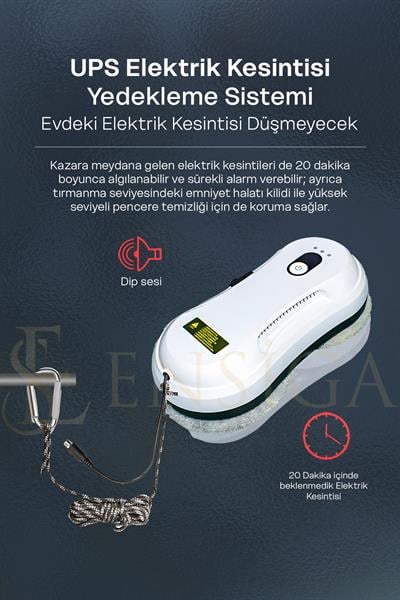 Robot Pencere Temizleme Makinesi | Uzaktan Kumandalı | 2800Pa Akıllı Cam Temizleme Robotu,