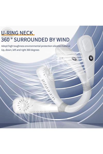 Şarj edilebilir giyilebilir kafa Fan eller serbest USB Mini Fan seyahat taşınabilir asılı boyun Fan