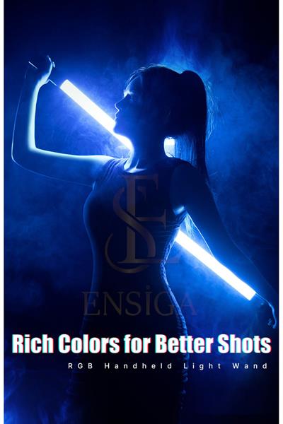 Şarjlı 1 Ad Fotoğrafçılık Işık Çubuğu Rgb Aydınlatma Ledi Canlı Video Çekimi Işığı 2+1 Mt Tripodlu