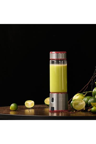 Şarjlı 4 bıçaklı metal Blender özelleştirilmiş taşınabilir yüzlü OEM kişisel USB mini blender