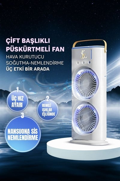 Şarjlı Boyun vantilatör taşınabilir, yapraksız boyun Fan Serinletici ,Kişisel , 3 hız kademeli