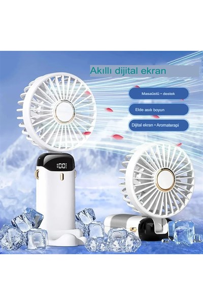 Şarjlı Boyun vantilatör taşınabilir, yapraksız boyun Fan Serinletici ,Kişisel , 3 hız kademeli