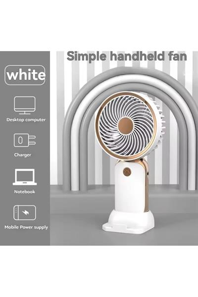 Şarjlı Telefon Standlı Mini Fan Masa Ve El Fanı Vantilatör