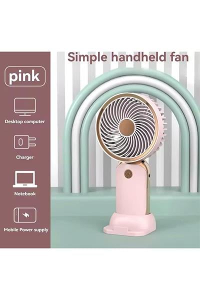Şarjlı Telefon Standlı Mini Fan Masa Ve El Fanı Vantilatör