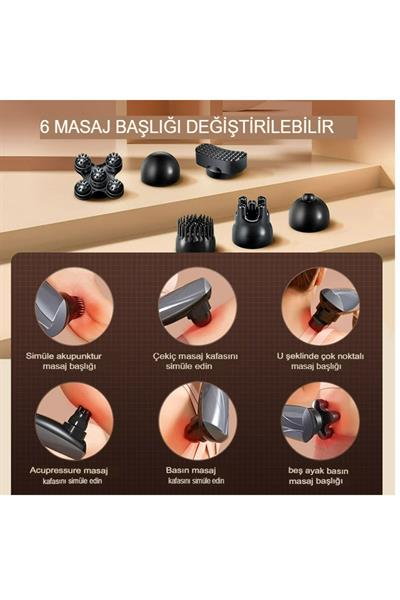 Şarjlı Tüm Vucut Sırt Bacak Omuz Titreşimli Masaj Aleti El Vücut Masajı Ürünleri