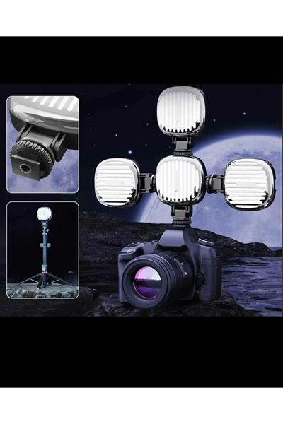 Selfie Işığı Şarjlı Telefon, Tripod ve Laptop Uyumlu Renk Ayarlı Mini RGB LED Dolgu Işığı (9000K)