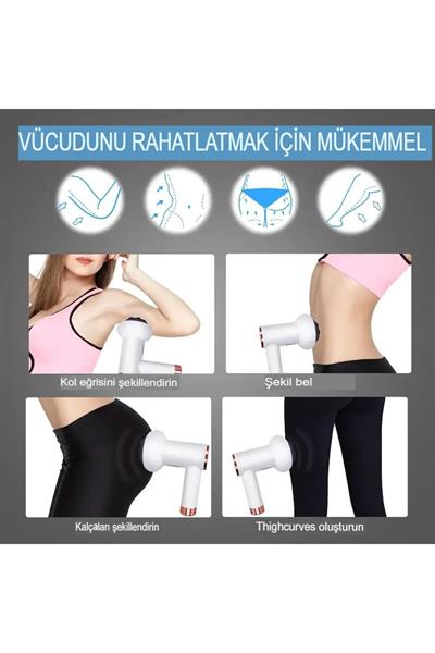 Selülit Vücut Masaj Aleti, 5 Masaj Başlıklı Ev, Kablosuz Şarj Taşınabilir Tüm Vücut masaj