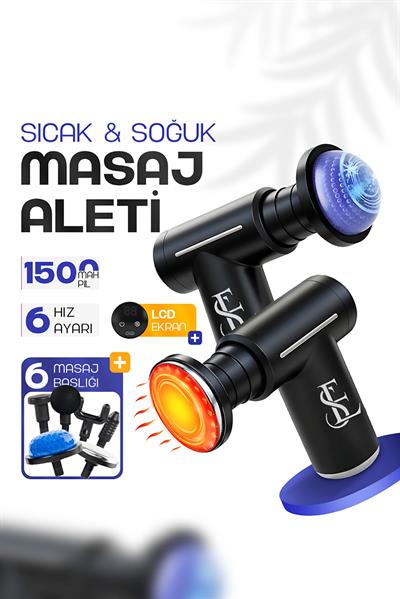 Soğuk ve Sıcak Ergonomik Kompres Masaj Tabancası Ayarlanabilir Perküsyon Derin Doku Masajı