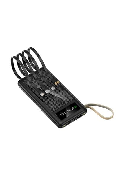 Solar 20.000mah Şarj Powerbank Led Ekran Göstergeli Işıklı