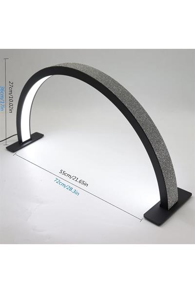 Taşlı Profesyonel Yarım Ay Ring Light Stand Led Işık Tırnak Kirpik Işık Led Manikür Işık Led