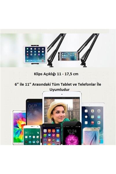 Telefon Fotoğraf Makinesi Projektör Ring Light Uyumlu Klipsli Mini Tripod Ayak Stand