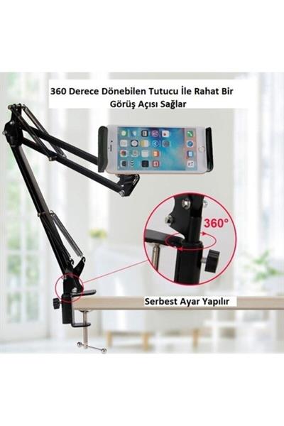 Telefon Fotoğraf Makinesi Projektör Ring Light Uyumlu Klipsli Mini Tripod Ayak Stand