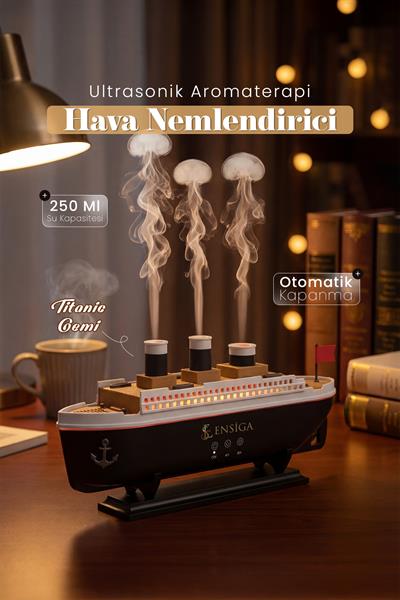 Titanic Gemi Aromaterapi Hava Nemlendirici 7 Renk Işık | 2 Mod