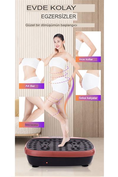Titreşimli Egzersiz Osilasyon Masaj Aleti Tüm Vücut Fitness Vibro Şekillendirici Plaka Makinesi