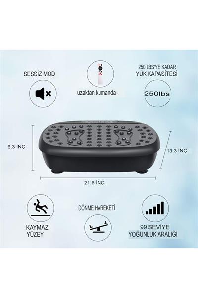 Titreşimli Egzersiz Osilasyon Masaj Aleti Tüm Vücut Fitness Vibro Şekillendirici Plaka Makinesi