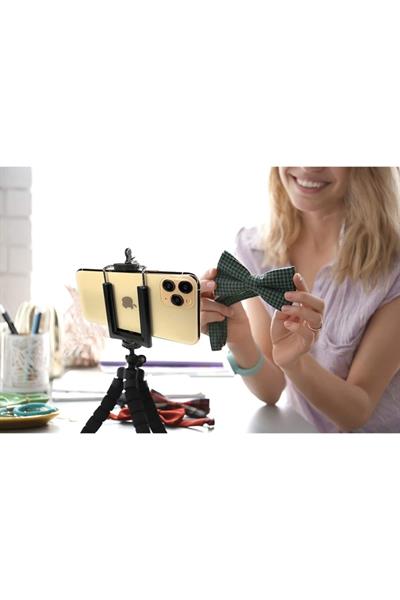 Tripod Başlık Telefon Tutucu Klips Kelepçe Braketi Monopod Stand Tutucusu