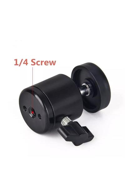 Tripod Slr Kamera Için 360 Derece Dönebilen Metal Mafsal Aparatı 1/4