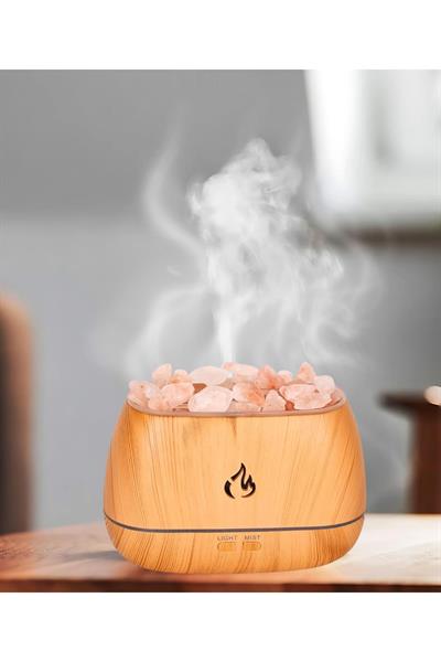 Tuz Lambalı  Hava Nemlendirici Tuz Hediyeli Humidifier 200 ml Salt Lamp Ultrasonik Gece Lambası