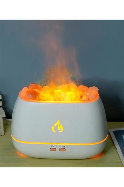 Tuz Lambalı  Hava Nemlendirici Tuz Hediyeli Humidifier 200 ml Salt Lamp Ultrasonik Gece Lambası