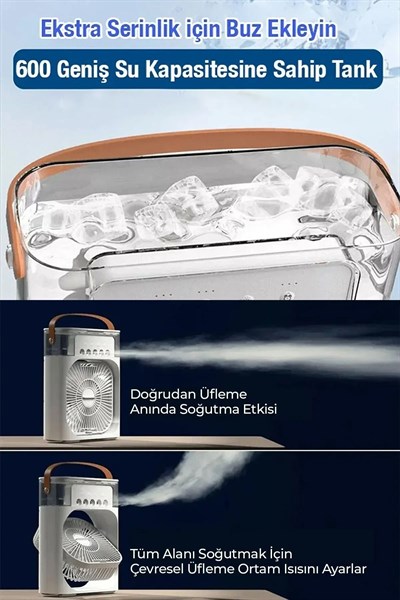 USBli Su Püskürtmeli Hava Serinletici Fan