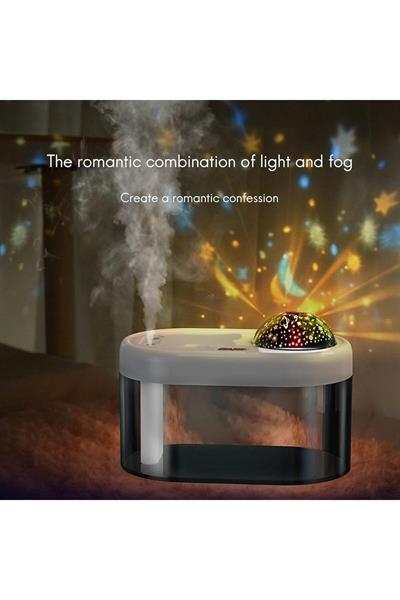 USB Nemlendirici, Yıldızlı Lamba Projeksiyon Nemlendirici Ev Sessiz Sprey Atmosfer Gece Lambası