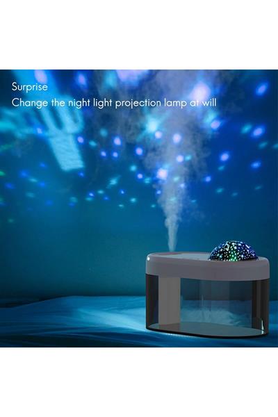 USB Nemlendirici, Yıldızlı Lamba Projeksiyon Nemlendirici Ev Sessiz Sprey Atmosfer Gece Lambası