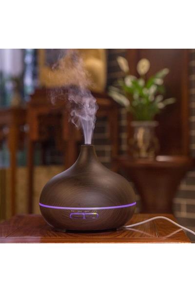 Uzaktan Kumandalı 550ml Aroma Difüzörü Ultrasonik Hava Nemlendirici Buhar Makinesi 7 Renk Led