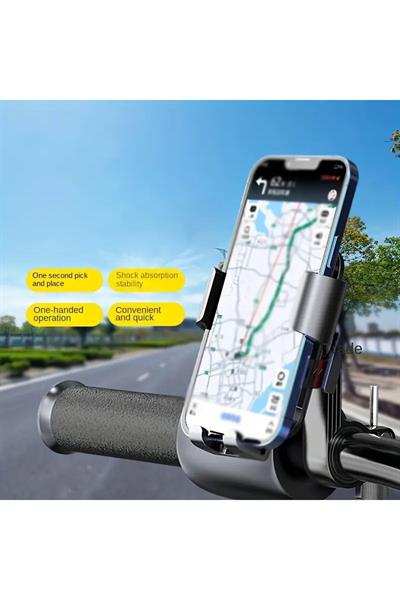 XY-088 Motosiklet & Bisiklet Telefon Tutucu Gidon Bağlantılı