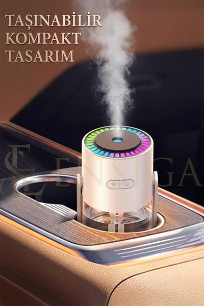 Yağmur Damlası Efektli Ultrasonik Hava Nemlendirici & Aroma Difüzör RGB Işıklı