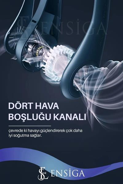 Yeni Nesil 3 Kademe Hızlı Hava Soğutma Serinletme Fan Portatif Boyun Fanı