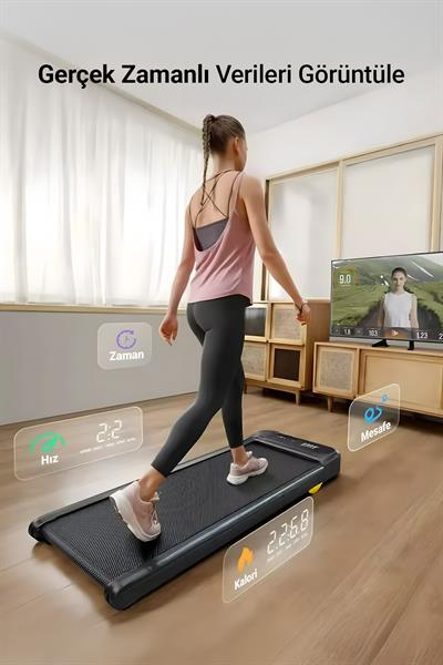 Yeni Nesil Bluetoothlu Koşu Bandı Müzik Çalarlı 10-12 KM Hız 2 HP Kumandalı Band