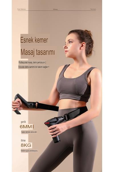 Yeni Nesil Profesyonel Lcd Göstergeli Şarjlı Tüm Vucut Masaj Tabancası Çok Fonksiyon Fıtness Masajı