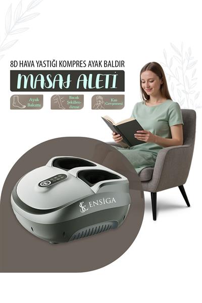 Yoğurmalı Isıtmalı Silindir 8D Hava Yastığı Kompres Baldır Çok İşlevli Ayak Masaj Aleti