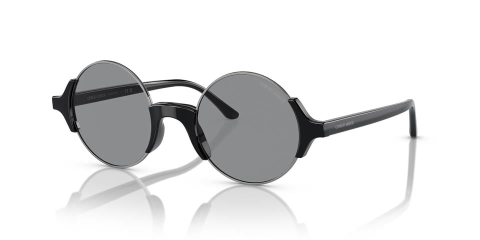 GIORGIO ARMANI AR 326SM 500102 UNISEX SİYAH OVAL ÇERÇEVE GÜNEŞ GÖZLÜĞÜ