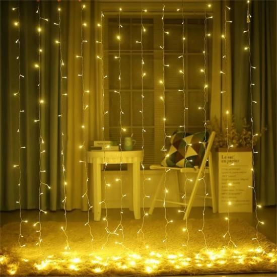 2X2 Metre Fişli Perde Led Işıklar Animasyonlu Eklemeli Dekoratif Organizasyon Dükkan Süsleme Ramazan Yılbaşı