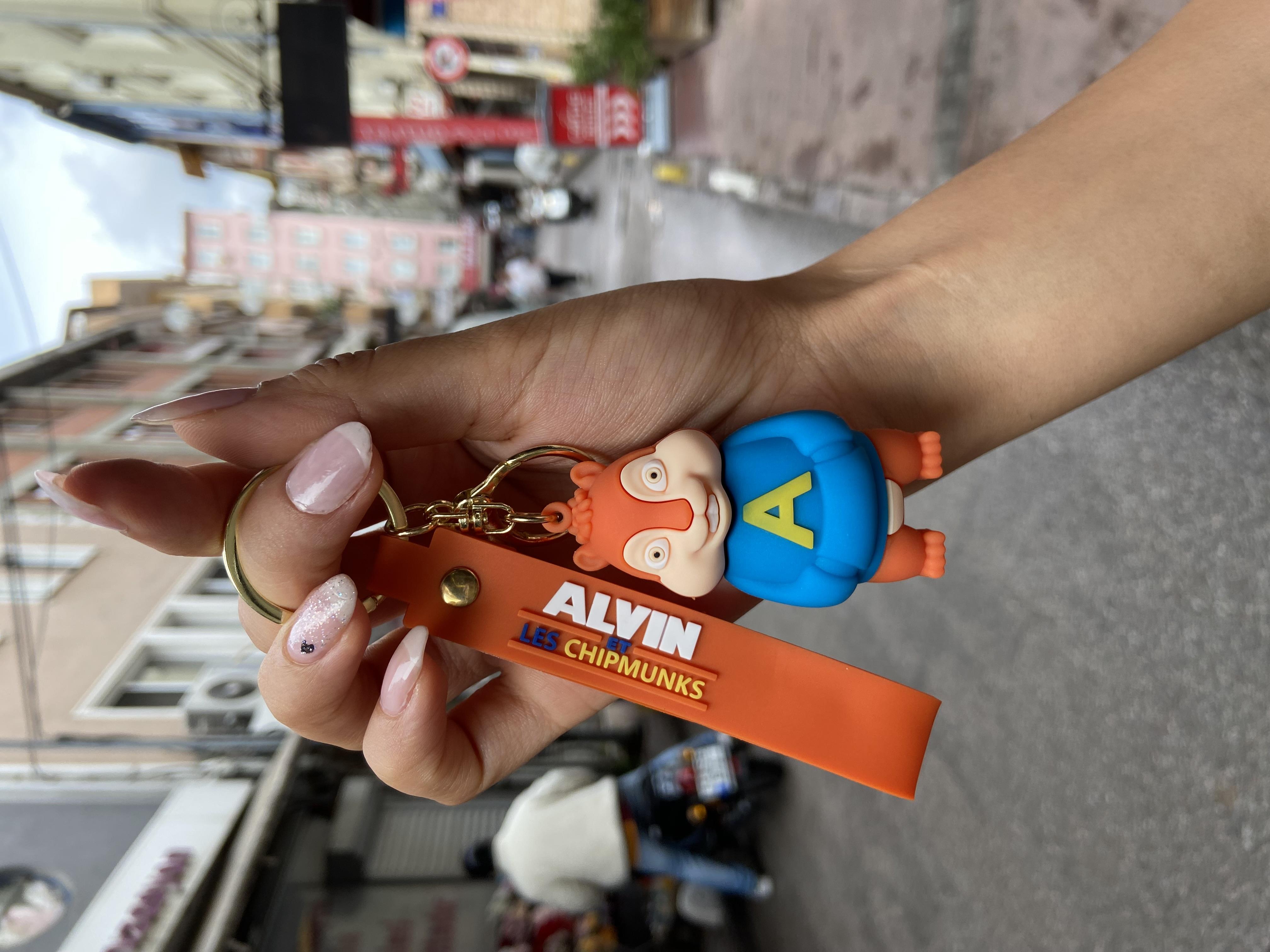 Alvin ve Sincapları Karakterleri Silikon Anahtarlık Çanta Süsü